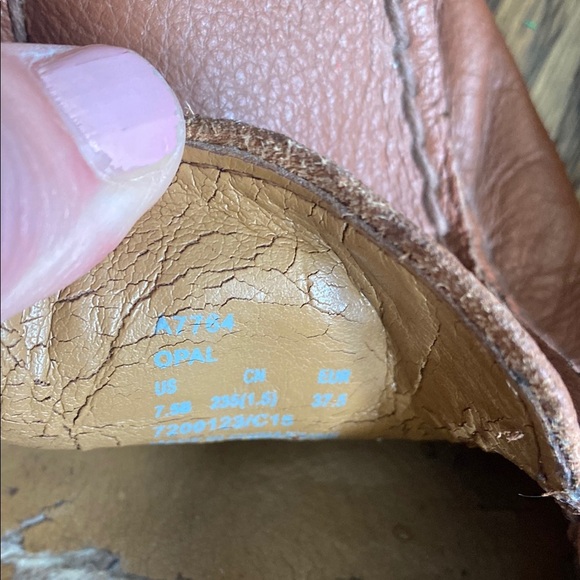 Brown leather Coach Opal loafer, size 7.5. Some wear on inner sole, good - Picture 12 of 15